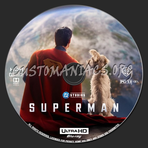 Superman 4K blu-ray label