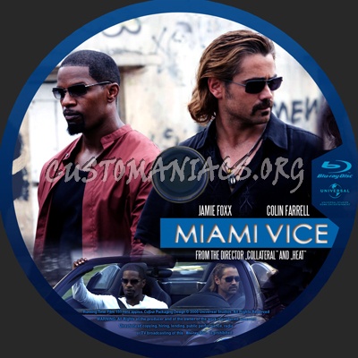 Miami Vice blu-ray label