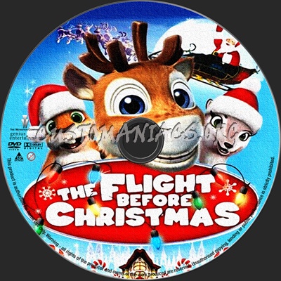 The Flight Before Christmas dvd label