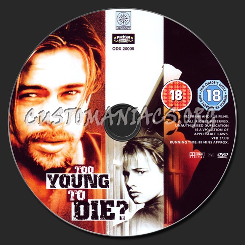 Too Young To Die dvd label