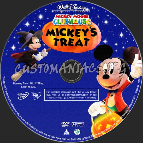 Mickey Mouse Clubhouse Mickey's Treat dvd label