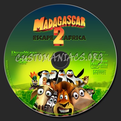 Madagascar: Escape 2 Africa dvd label