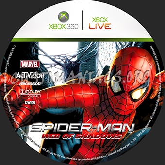 Spider-Man: Web Of Shadows dvd label