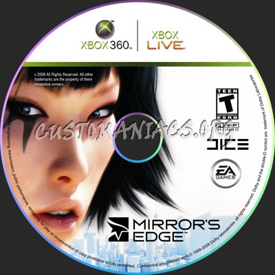 Mirrors Edge dvd label