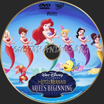 The Little Mermaid Ariel's Beginning dvd label