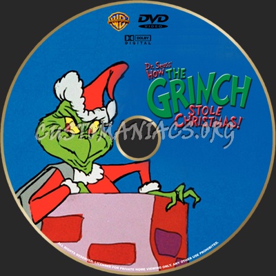 Dr Seuss How The Grinch Stole Christmas dvd label