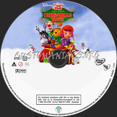 My Friends Tigger and Pooh Super Sleuth Christmas Movie dvd label