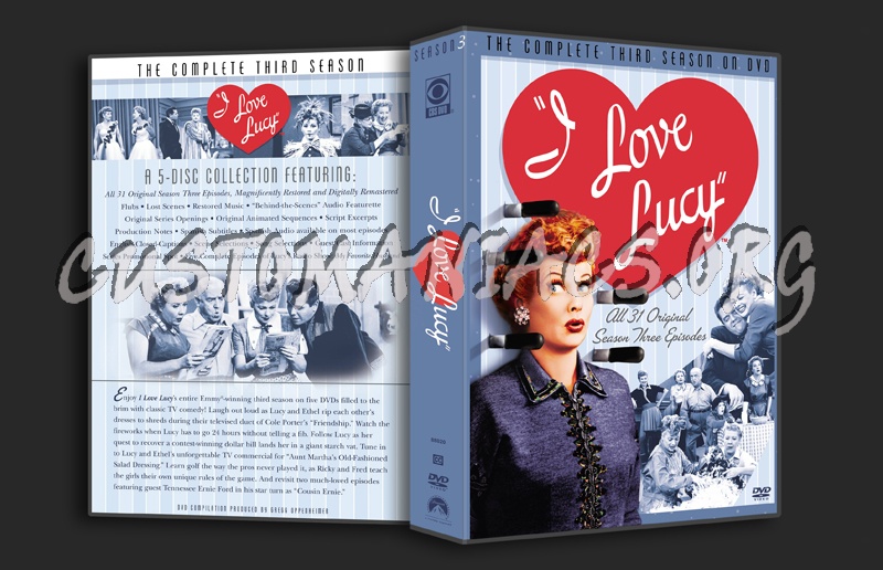 I Love Lucy Season 3 dvd cover