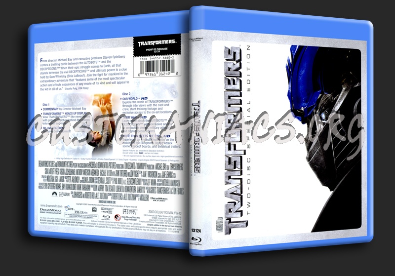 Transformers blu-ray cover