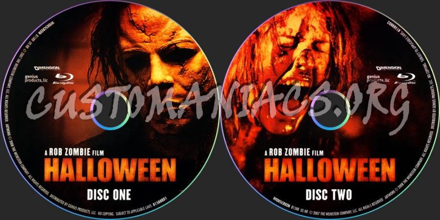 Halloween : 2 Disc Unrated Collector's Edition blu-ray label
