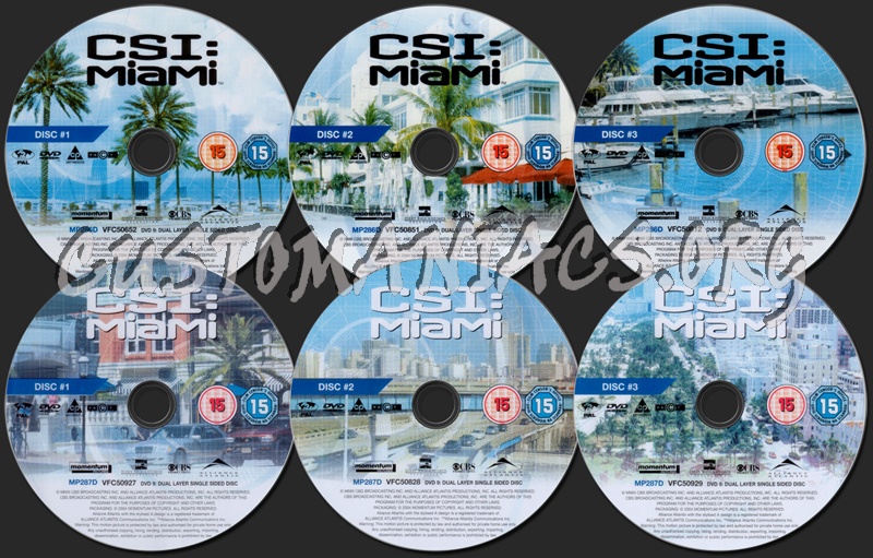 CSI Miami Season 1 dvd label
