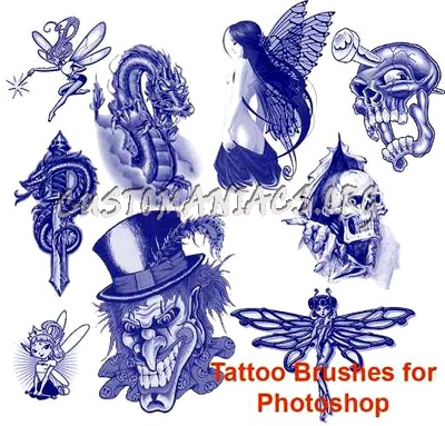 Tattoo Brushes for Photoshop 