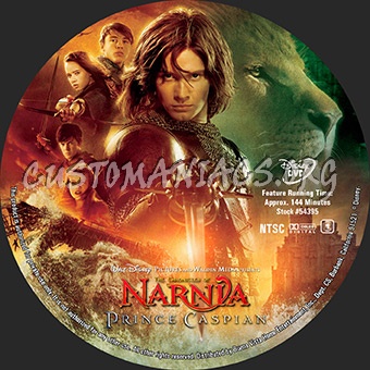 The Chronicles Of Narnia The Prince Caspian dvd label