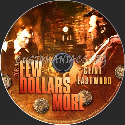 For a Few Dollars More dvd label