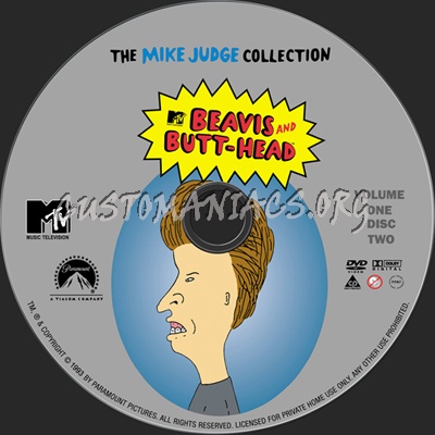 Beavis And Butt-Head The Mike Judge Collection Vol1 dvd label