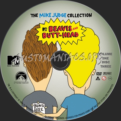 Beavis And Butt-Head The Mike Judge Collection Vol1 dvd label