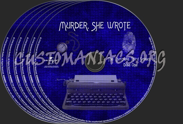 Murder She Wrote Season 3 dvd label