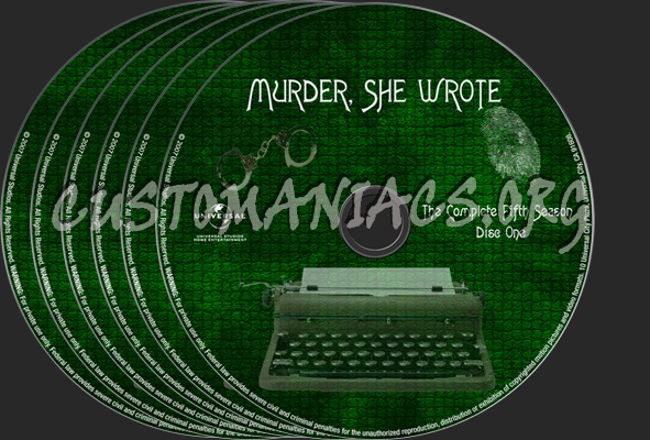 Murder She Wrote Season 5 dvd label