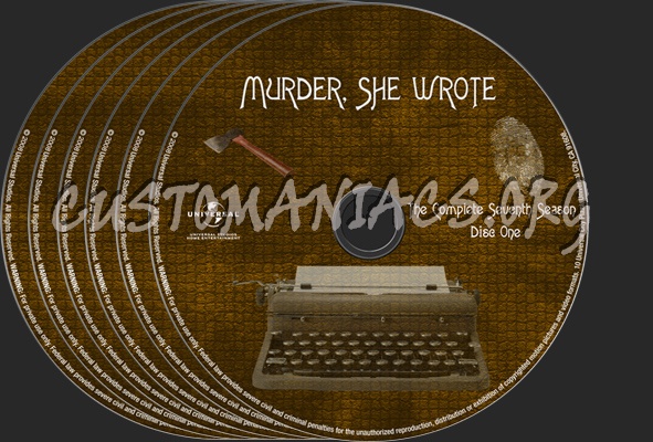 Murder She Wrote Season 7 dvd label