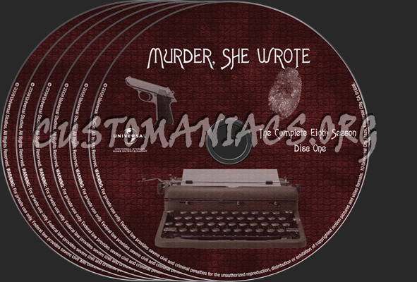 Murder She Wrote Season 8 dvd label