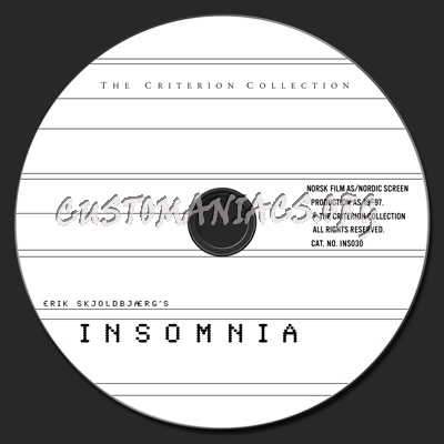 047 - Insomnia dvd label
