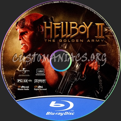 Hellboy II: The Golden Army blu-ray label