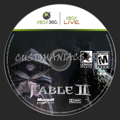 2 LABELS for Fable 2 dvd label
