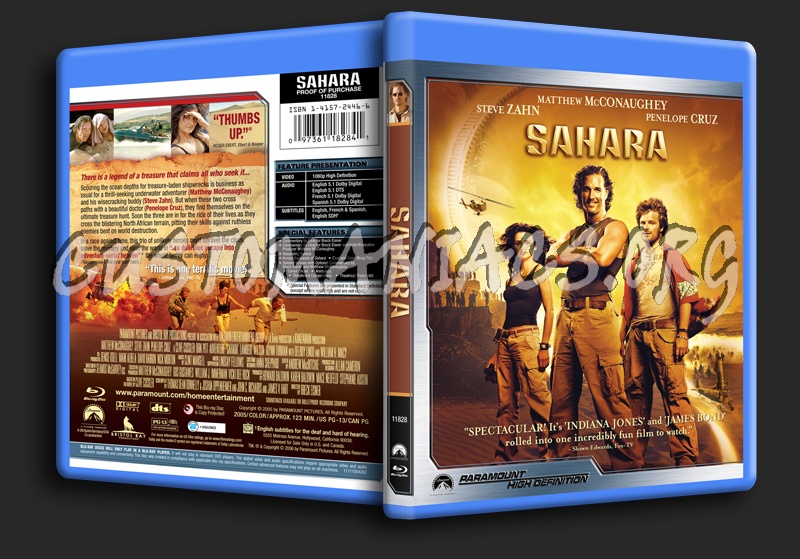 Sahara blu-ray cover