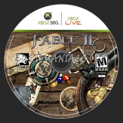 Fable 2 dvd label