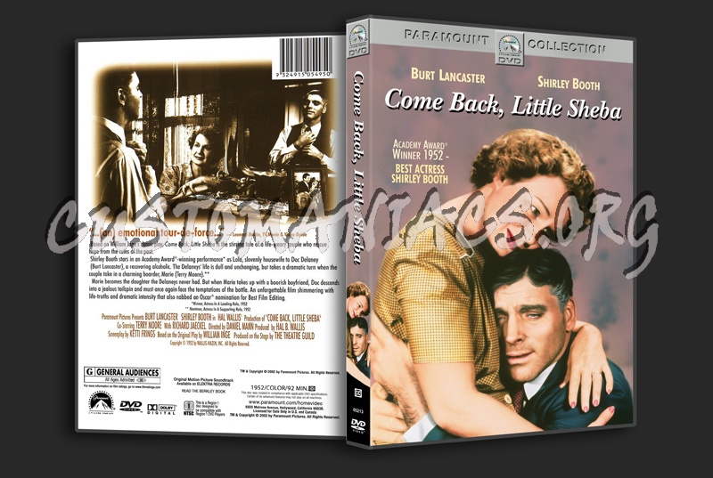Come Back, Little Sheba dvd cover