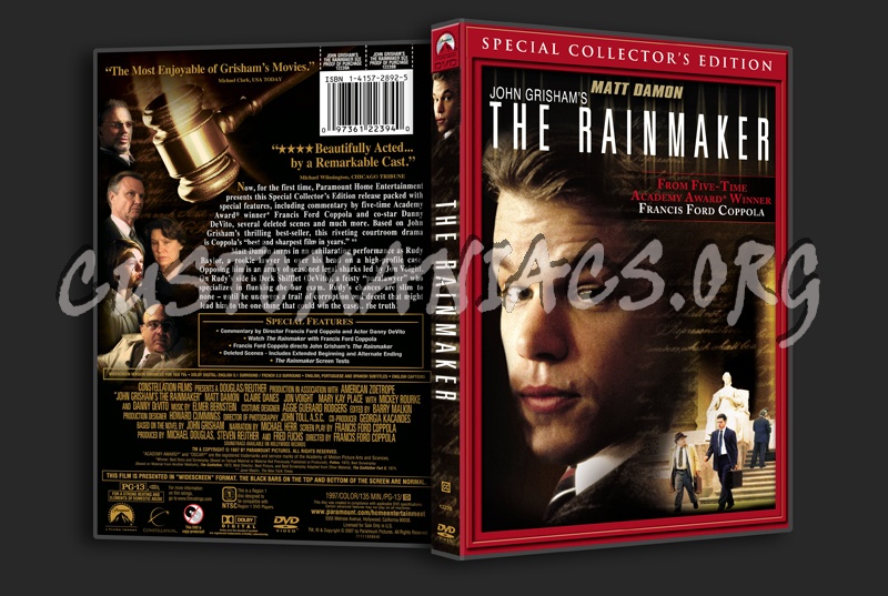 The Rainmaker (1997) dvd cover