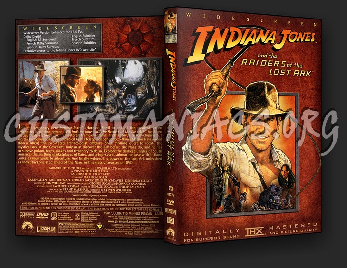 Indiana Jones and the Raiders of the Lost Ark dvd cover