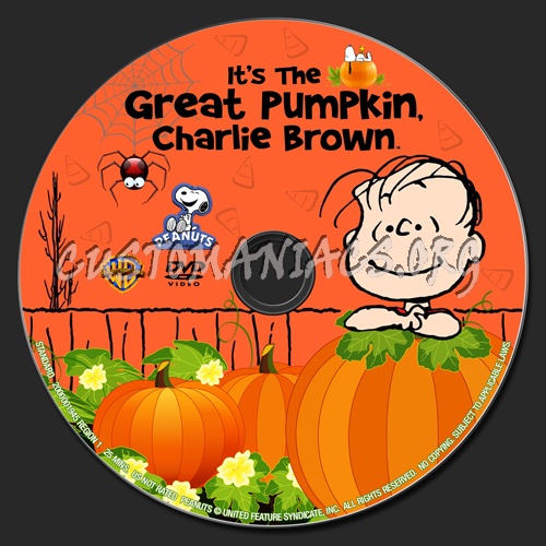 It's The Great Pumpkin Charlie Brown dvd label