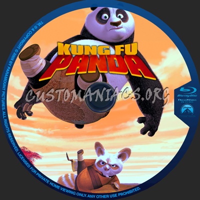 Kung Fu Panda blu-ray label