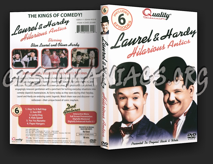 Laurel and Hardy Hilarious Antics dvd cover