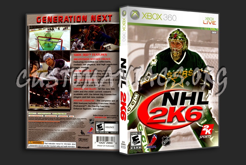 Nhl 2k6 dvd cover