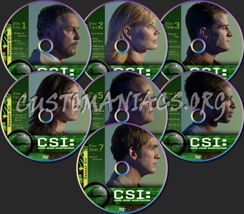 CSI Vegas Season Six dvd label