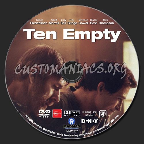 Ten Empty dvd label