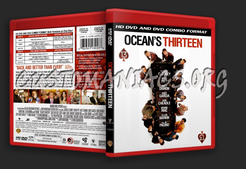 Ocean's Thirteen dvd cover