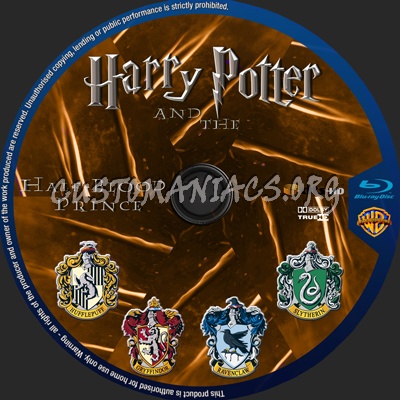 Harry Potter and the Half Blood Prince blu-ray label