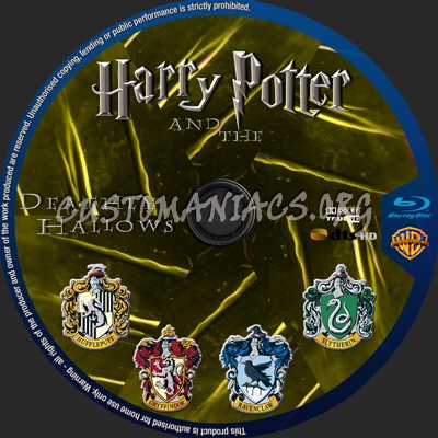 Harry Potter and the Deathly Hallows blu-ray label
