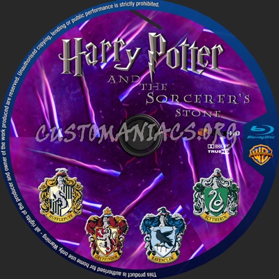 Harry Potter and the Sorcerer's Stone blu-ray label