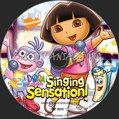 Dora the Explorer Singing Sensation dvd label