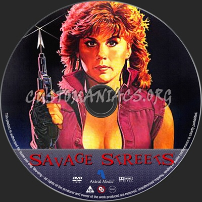 Savage Streets dvd label