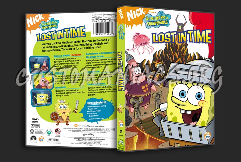 Spongebob Squarepants Lost in Time dvd cover
