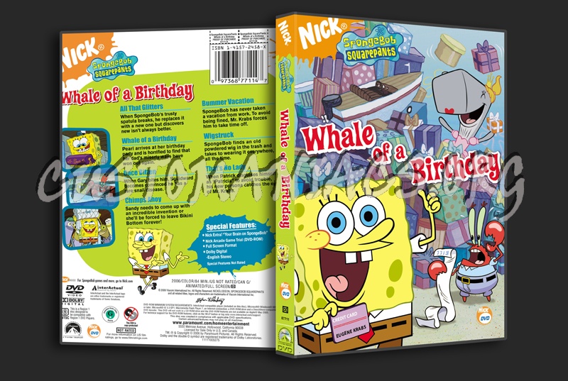 Spongebob Squarepants Whale of a Birthday dvd cover