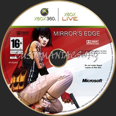 Mirrors Edge dvd label