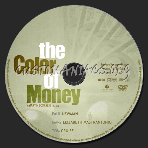 The Color Of Money dvd label