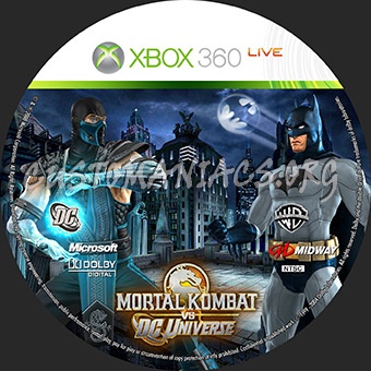 Mortal Kombat vs DC Universe dvd label
