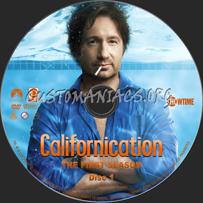 Californication Season 1 dvd label